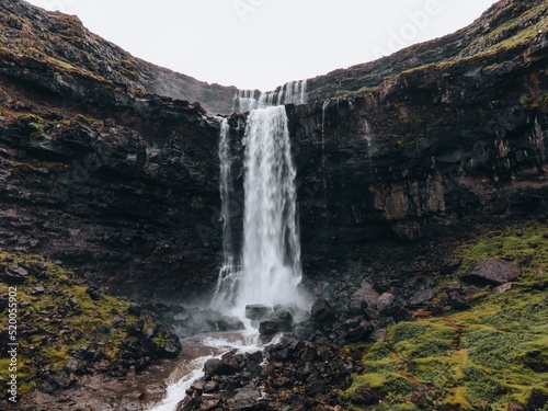 Foss   Waterfall as seen in the Faroe Islands