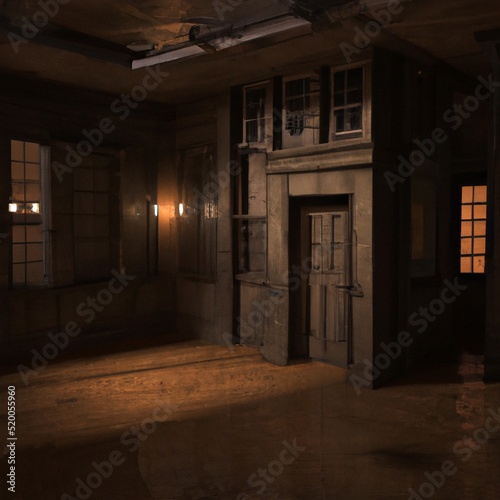 Dark Scary Room in Manor House