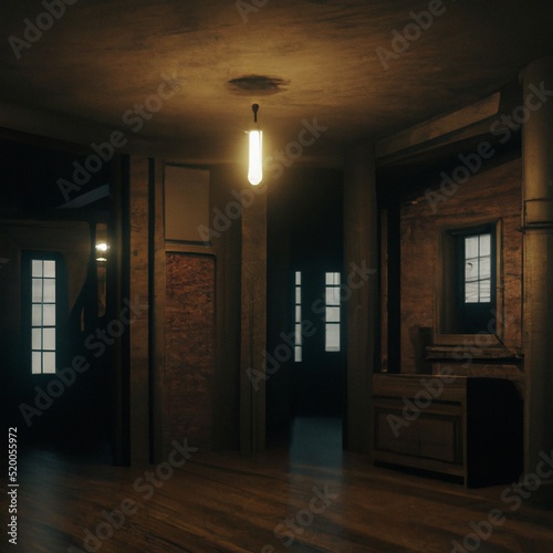 Dark Scary Room in Manor House