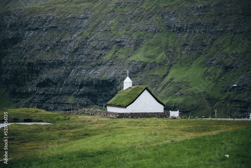 Saksunar Kirkja in Saksun, The Faroe Islands
