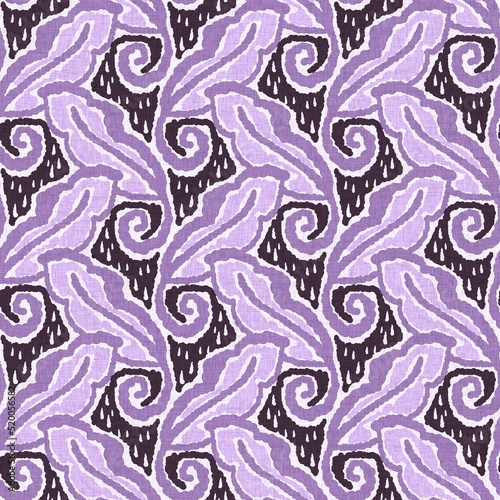 Gender neutral purple botanical foliage seamless raster background. Simple whimsical 2 tone pattern. Kids floral nursery wallpaper or scandi all over print.