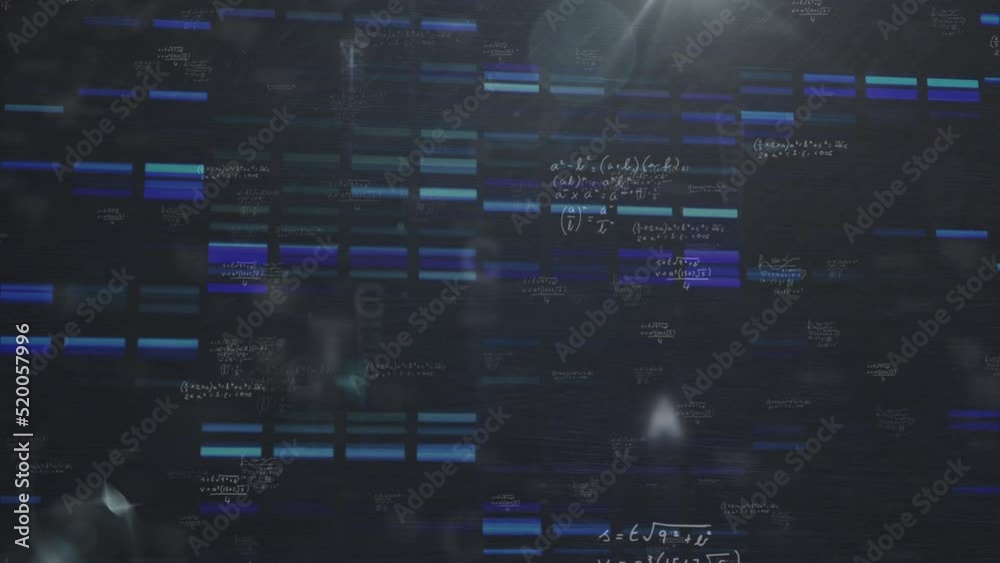 Animation of data processing over dark background Animation of data processing over dark background