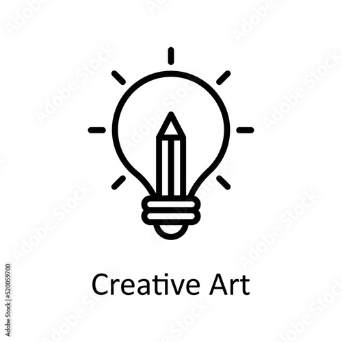 Creative Art vector Outline Icon Design illustration on White background Fototapet