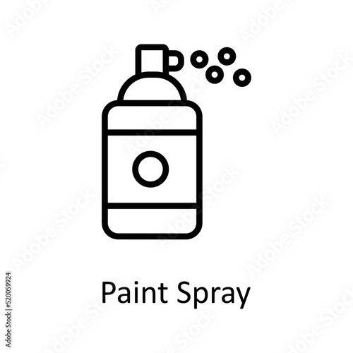 Paint Spray  vector Outline Icon Design illustration on White background. EPS 10 File 