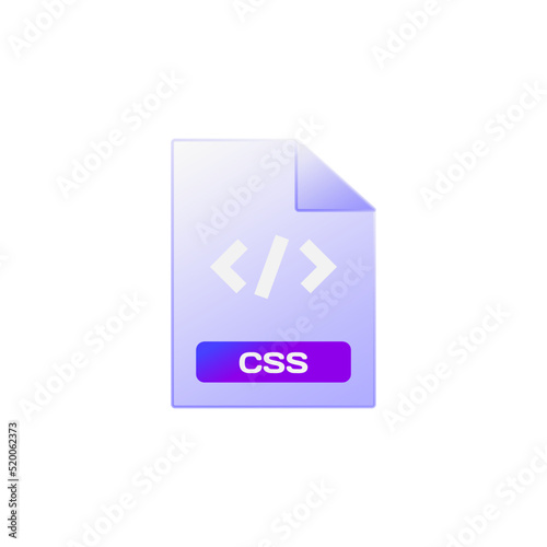 Gradient glass morphism css icon design vector