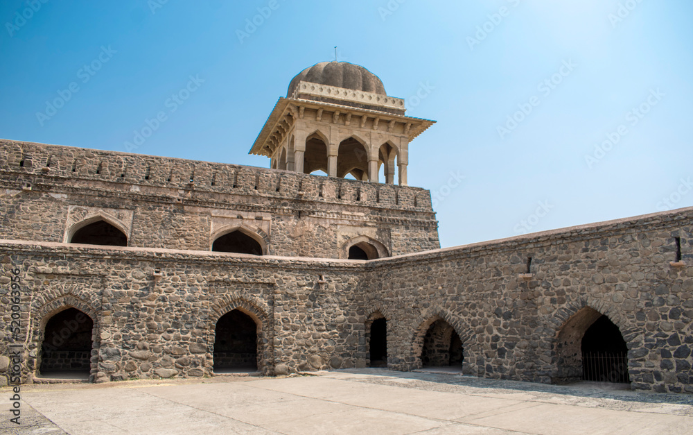 The Rani Rupamati Fort constructed by the prince Baaz Bahadur, have Afghan architectural style. Romantic and historic tourist place situated at Mandu, Dhaar district of Madhya Pradesh, India