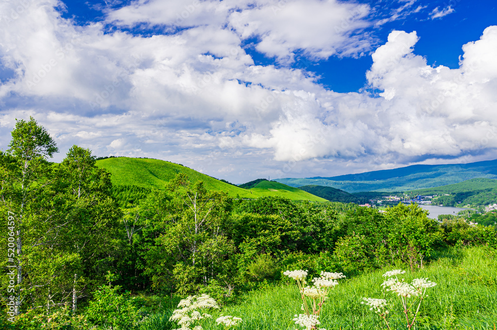ビーナスラインからの白樺湖 StockFoto Adobe Stock