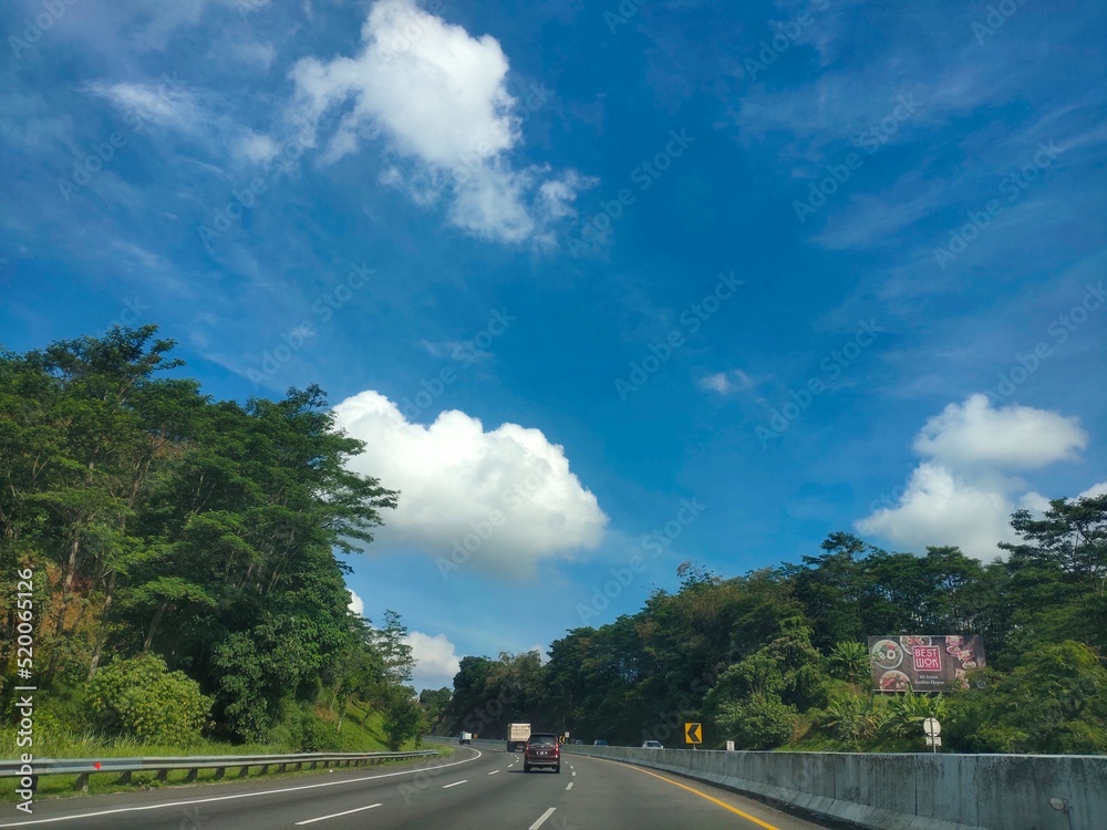 View on the expressway while traveling