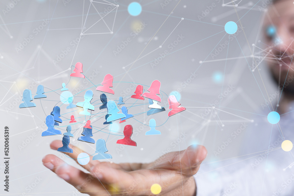 videoconference group of people talking in social network videoconference group of people talking in social network