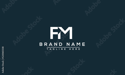 Logo design letter FM . Elegant modern. Vector template.