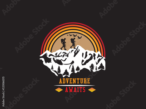 Adventure Awaits Awesome Camping T-Shirt Design