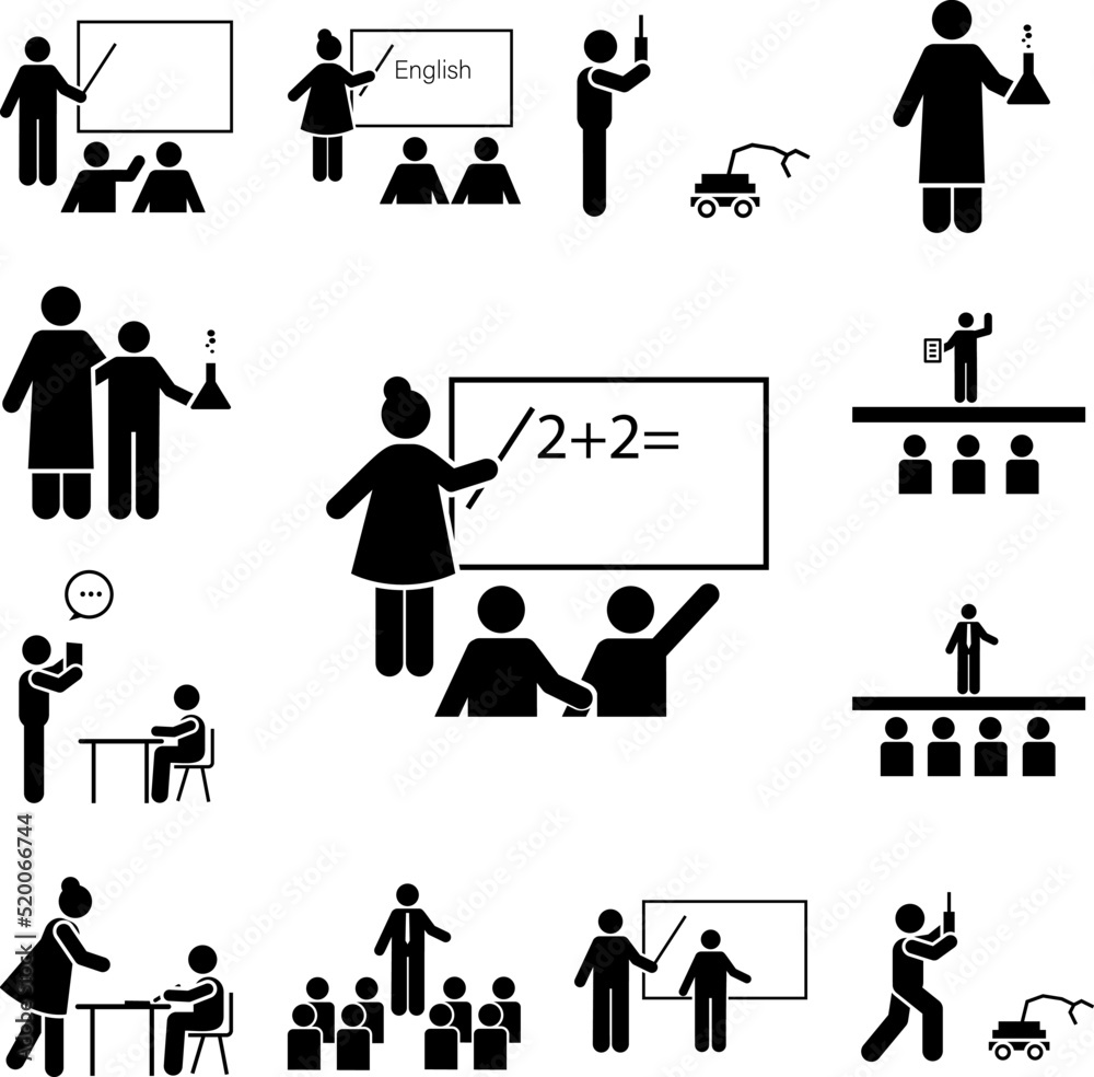 School, class, classroom, teaching icon in a collection with other items