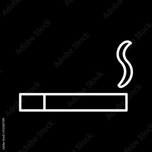 Unique Lit Cigarette Vector Icon