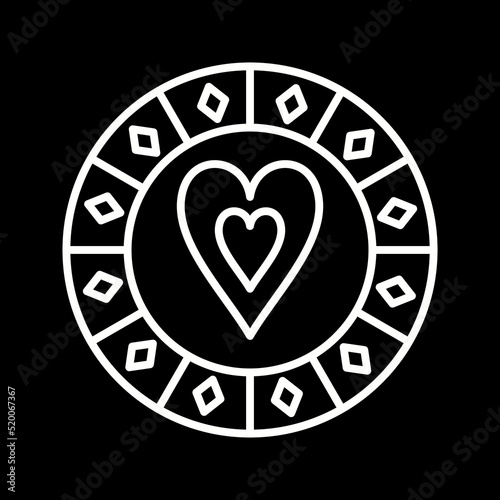 Heart Chip Vector Icon