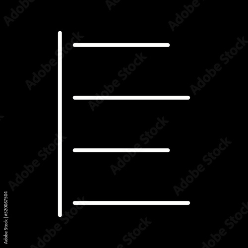 Unique Left Align Vector Icon