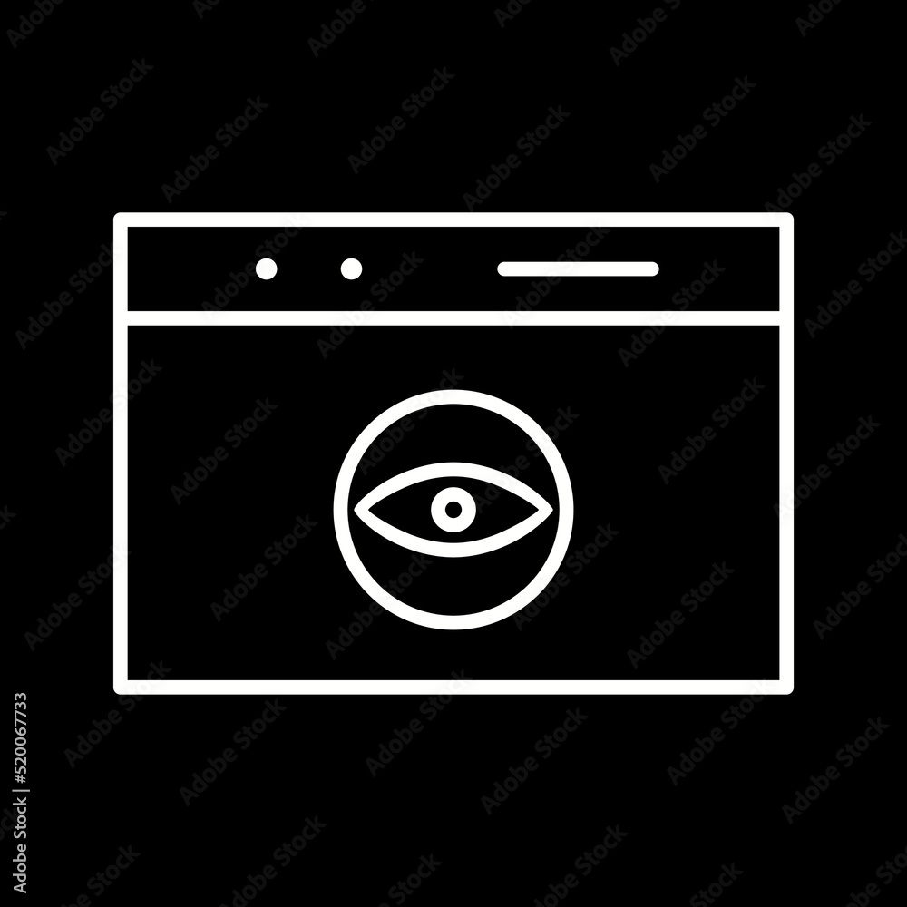 Unique Web Visibility Vector Icon Unique Web Visibility Vector Icon