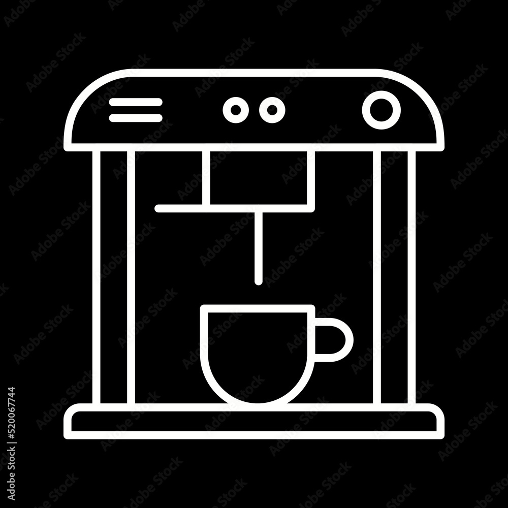 Unique Coffee Machine Vector Icon