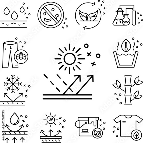 Ultraviolet protection sun cloth icon in a collection with other items