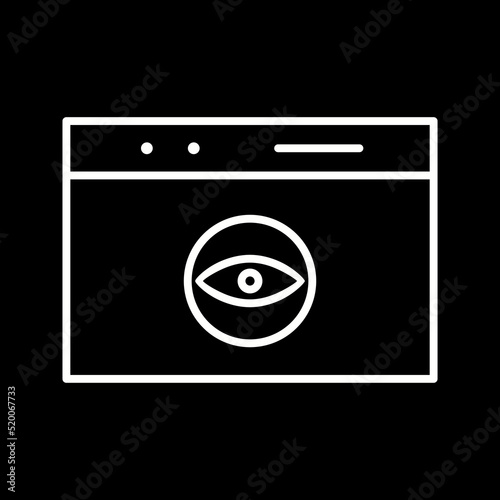 Unique Web Visibility Vector Icon