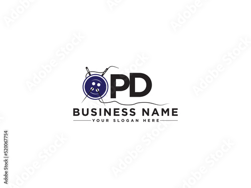 Colorful PD Logo Letter, Creative Pd dp Logo Icon And Premium Design For Embroidery Or Tailor Shop