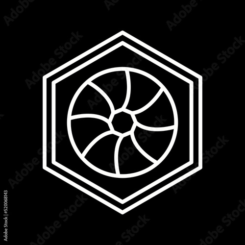 Unique Hexagonal Diaphram Vector Icon