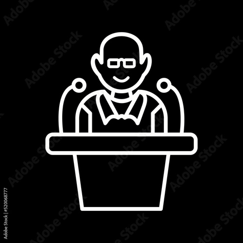 Unique Lecture Vector Icon