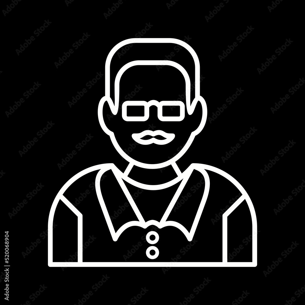 Unique Male Professor Vector Icon