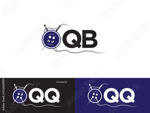 Creative QB Logo Design, Letter Qb q b Logo Icon Vector Image Design For Your Tailor or Sewing Store