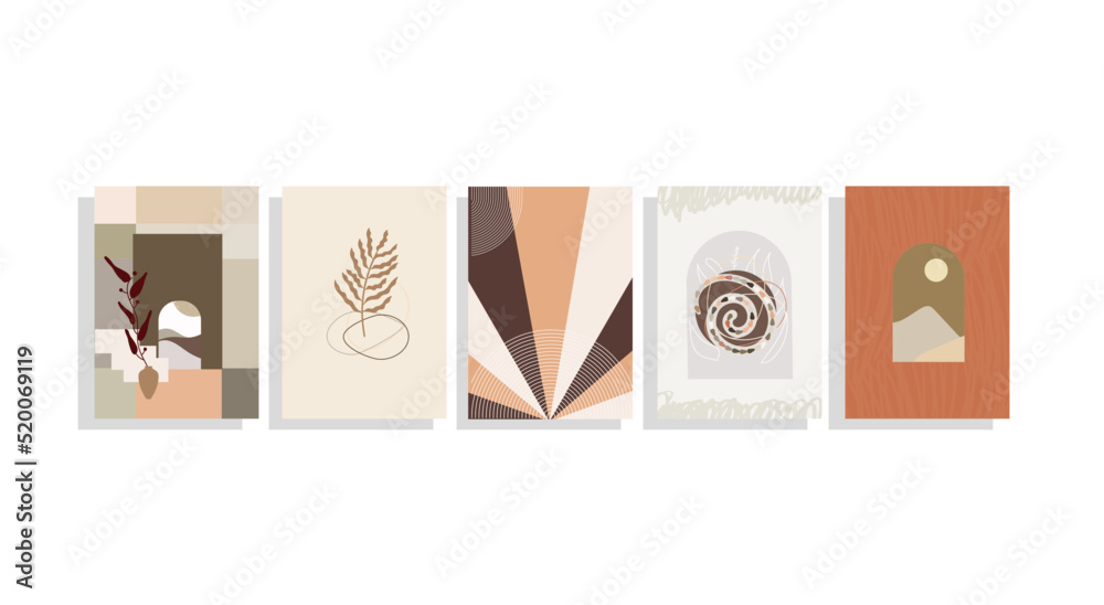 mid century modern template vector set mid century modern template vector set