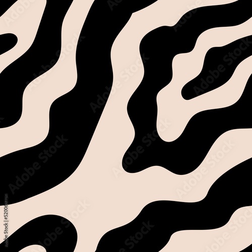 Abstract vector wavy seamless pattern. Trendy retro psychedelic background in 90s, 00s style. Texture in y2k aesthetic