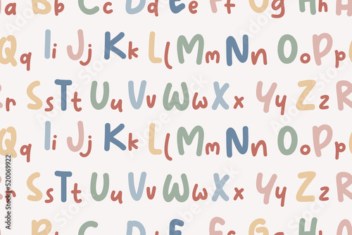 Printable Alphabet Seamless Pattern Background for Wrapping Paper, Embellishments and Decorations as well as for Digital Needs Such as Web Banners, Flyers, Greeting Cards, And More