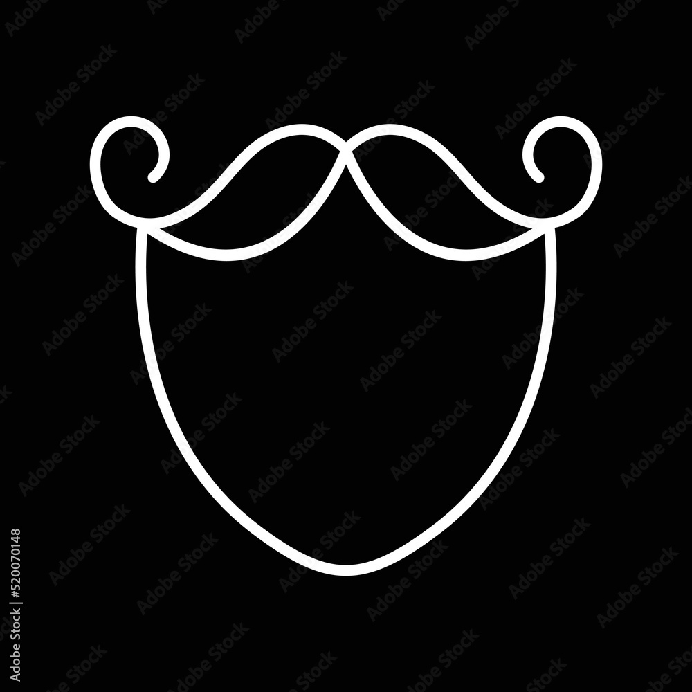 Beard and Moustache Icon Beard and Moustache Icon