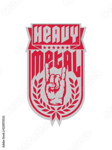 Lorbeerkranz Heavy Metal Logo 