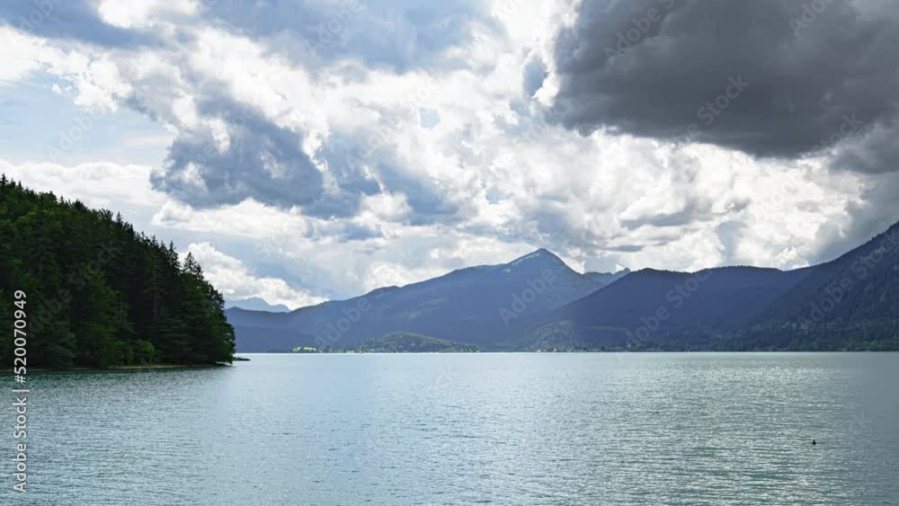 Timelapse of the Walchensee in Bavaria, Germany. Timelapse of the Walchensee in Bavaria, Germany.