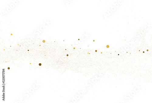 Light gold glitter round confetti background.