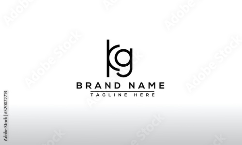 Logo design letter KG . Elegant modern. Vector template.