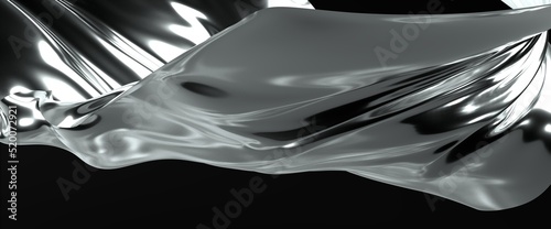 3D rendering of silver colo...