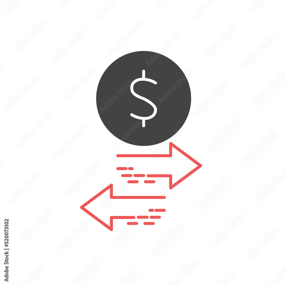 Finance transfer icons  symbol vector elements for infographic web