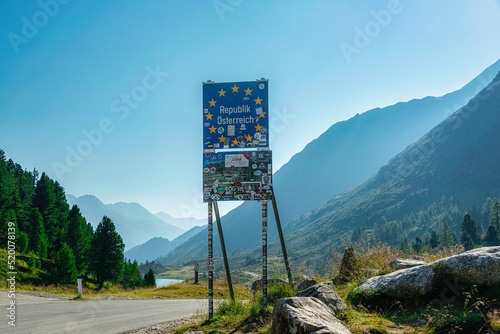 Staller Saddle, Staller Sattel, Passo Stalle, Austrian Italian border photo