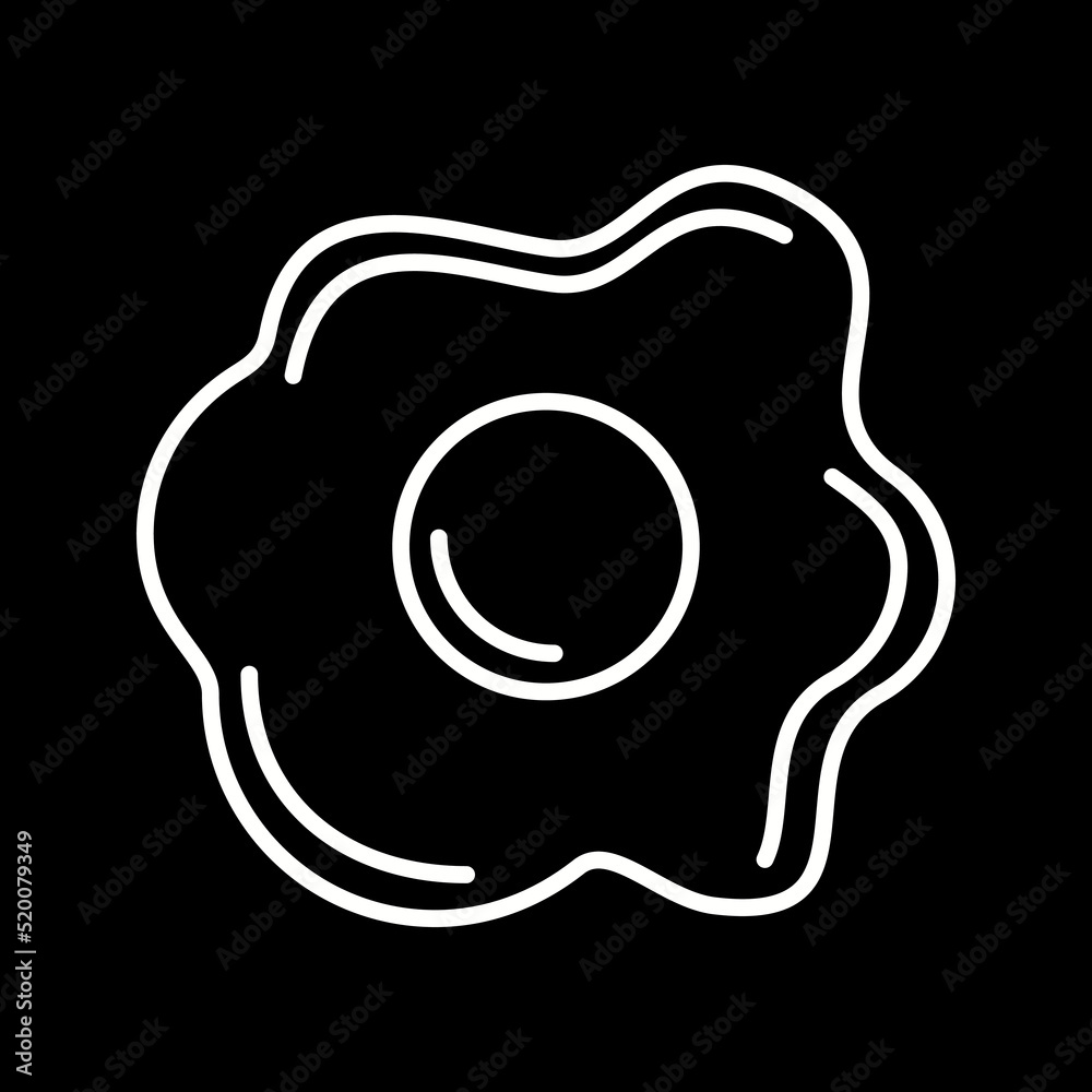 Obraz premium Fried egg Icon