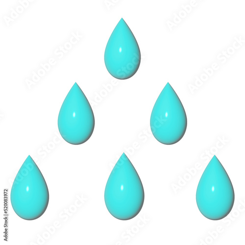 3d vector water drop  