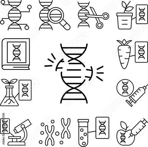 DNA, damage icon in a collection with other items