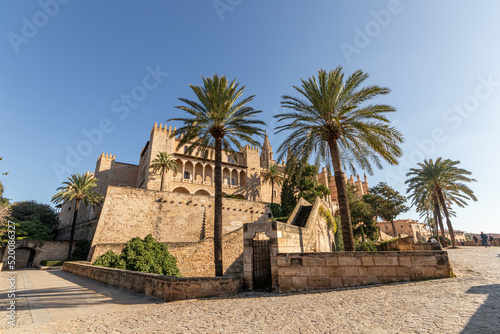 Palma de Mallorca, Spain. The Palau Reial de l'Almudaina (Royal Palace of La Almudaina), an alcazar and one of the official residences of the Spanish royal family photo