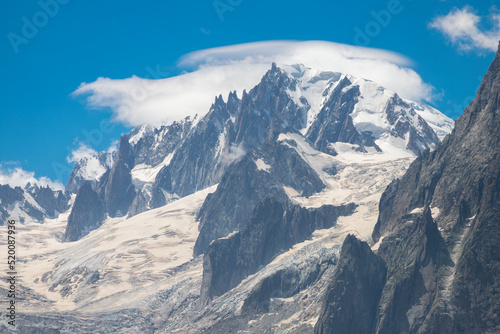 The Mont Blanc du Tacul and Mont Blanc massif.