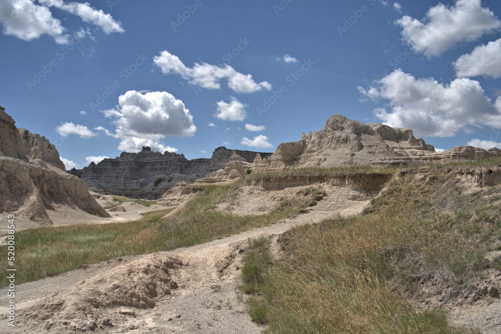 Colorful photo of the Bad Lands in Western South Dakota