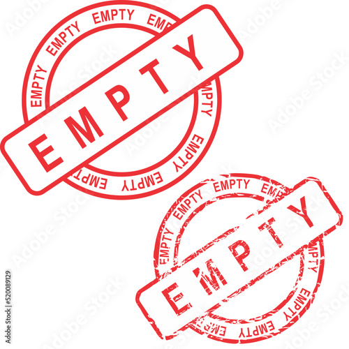 red stamp sticker with empty text set in vector format