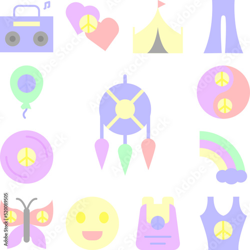Dreamcatcher, decoration icon in a collection with other items