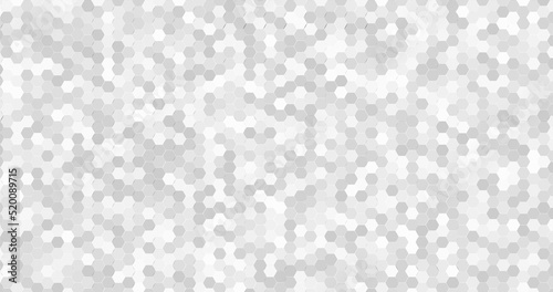 Grid from different hexagons from white to gray in different shades