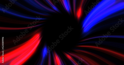 Background of two colored lines going in a circle with black in the center