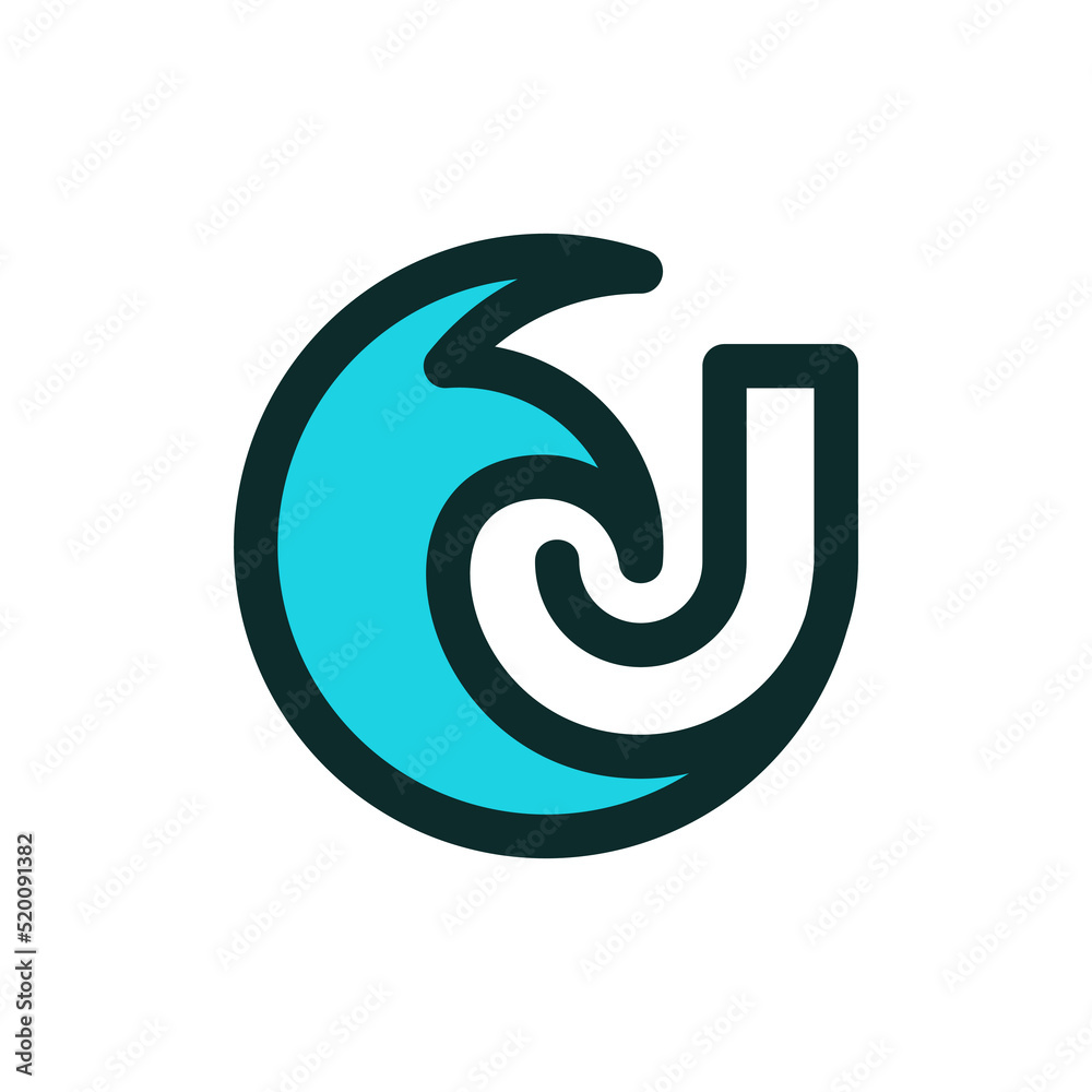 Initial J monogram alphabet in a with water waves. Water wave logo design. Logo for the ocean, sea-related business, and company identity Initial J monogram alphabet in a with water waves. Water wave logo design. Logo for the ocean, sea-related business, and company identity